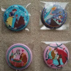 【匿名配送】ディズニー刺繍缶バッジ　4種セット