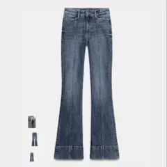 ZARA ミッドライジ フレアデニム M 32完売品