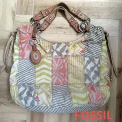 FOSSIL フォッシル ハワイ限定デザイン　パッチワーク ショルダーバッグのサムネイル