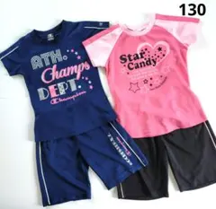 チャンピオン ノーブランド 130 Tシャツ2枚とショートパンツ2枚セット