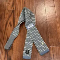 Yves Saint Laurent ニットタイ ウール100% グレーのサムネイル