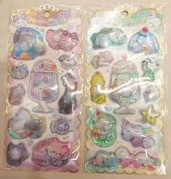 キラキラ　ウォーターinシール　シマエナガ ウォーターシール　クラックス