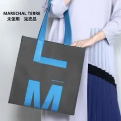 ⭐︎完売品⭐︎未使用MARECHAL TERRE ロゴ　トートバッググレーブルーA4のサムネイル