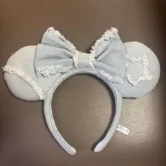 ディズニーランド　ミニーダメージデニムカチューシャ