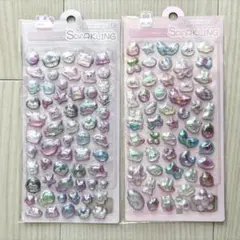 ぷにぷに レリーフ クリスタルシール 2点セット 海の生き物 うさぎ