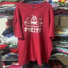 90sGILDANヴィンテージLユニセ赤レッドtシャツUSA直輸入メンズ古着