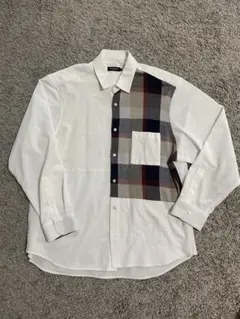 新品】ブラックレーベルクレストブリッジ シャツ バーバリー ブルーM