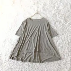 神戸レタス 半袖 チュニックTシャツ グレーフィッシュテール Mシンプル　定番のサムネイル