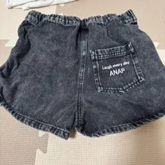 ANAP デニムショートパンツ ダークグレー　130