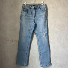 ライトブルー ストレートデニム ハイウエスト　GU未使用