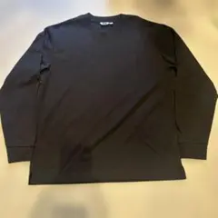 ユニクロ UNIQLO U 長袖カットソー メンズ 長袖Tシャツ　ブラック