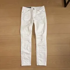A|X Armani Exchange ホワイト ダメージデニム パンツのサムネイル
