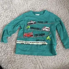 車両プリント長袖Tシャツ 95cm