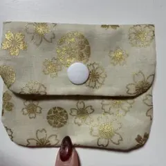 ポーチ　和柄　花柄　レトロ　着物　浴衣　小物入れ　小銭入れ　ハンドメイド