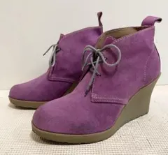 Dr Martensドクターマーチン厚底ブーティーUK4パープルパンプスブーツ