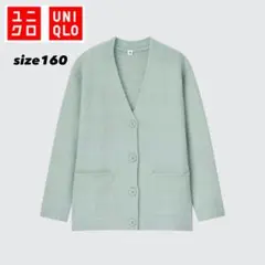 ユニクロ キッズ★GIRLS スフレニットVネックロングカーディガン（長袖）