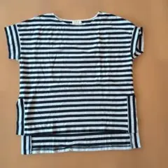 earth music&ecology ボーダーTシャツ ブラック