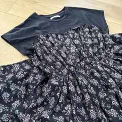 小花柄フラワープリント 半袖ワンピース 美品 最終価格