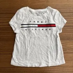 TOMMY HILFIGER ホワイト Tシャツ XS/TP/XP (4-5)