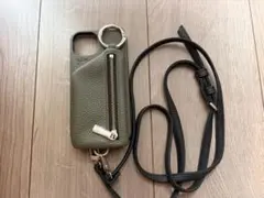 ajew iPhone14ケース ショルダータイプ カーキ