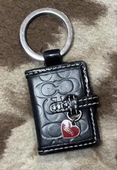 新品★コーチCOACH シグネチャーキーホルダーフォトフレーム 写真キーリング