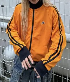 KAPPA WEB限定　袖ラインジャージ トラックジャケット オレンジ　XL