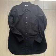 【定価￥4,990】ユニクロU/ロングオーバーサイズシャツ/ブラック/L
