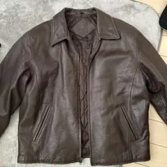 P&R Casuals ブラウンレザージャケット