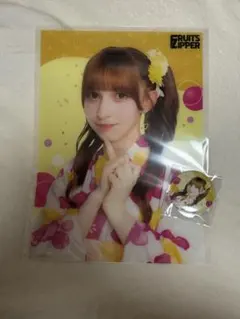 FRUITS ZIPPER 早瀬ノエル　浴衣すきくじ クリアポスター　缶バッチ