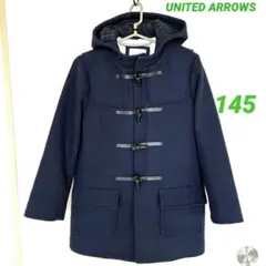 UNITED ARROWS ネイビー ダッフルコート フード付き サイズ145