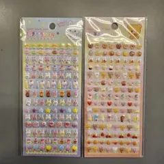 ウサギとクマのスイーツシール2シートセット