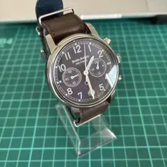 brooks brothers クロノグラフ デイト 稼働品 文字盤 ネイビー