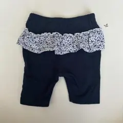 ベビーフリル付き花柄ネイビーパンツ・ボトムス
