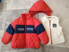 kladskap 電車ライナーボアベスト中わたブルゾン 90 男の子アウター