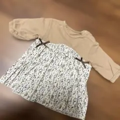 apres les cours　総柄フリル切り替えカバーオール　70cm