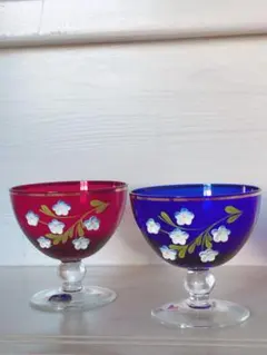 ボヘミアグラス　リキュールグラス　ペアセット