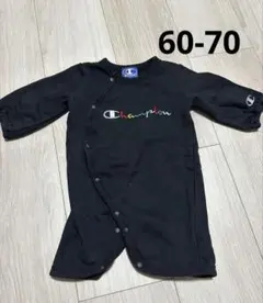 Champion ブラックロンパース 60-70
