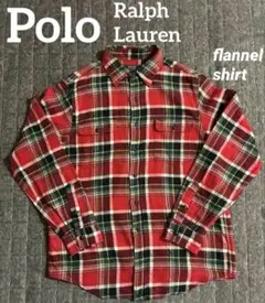 ラルフローレン　Ralph Lauren レッド系　タータンチェック　ネルシャツ