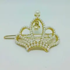 即納！パールの王冠ヘアクリップ