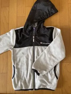 Champion フリースジャケット 140サイズ グレー/ブラック