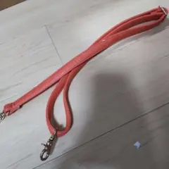 オレンジ 合成皮革 ショルダーストラップ