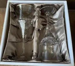 HOYA 6面カット ワイングラス 純金 金彩 252 ペア