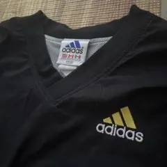adidas 黒 Vネック ウィンドブレーカー