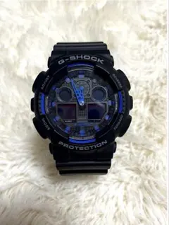 CASIO G-SHOCK ブラック×ブルー 美品 カシオ 腕時計 メンズ