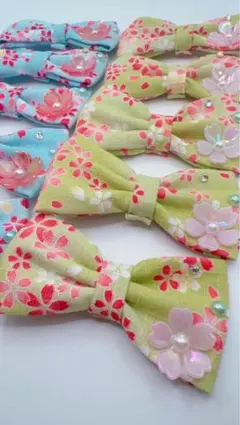 犬用チョーカー▷桜×チャーム10本