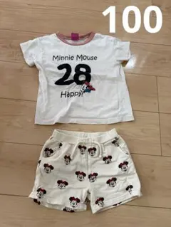 しまむら バースデイ ディズニー ミニーちゃん 半袖 セットアップ 100