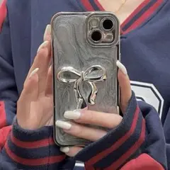 Apple 豪華3D蝶結びスマホケース iPhone 15