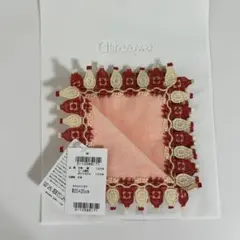 【完売商品】近沢レース店　シーズンタオルハンカチ　ケチャマヨ　サーモンピンクのサムネイル