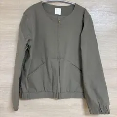 カーキ ジップアップジャケット Mサイズ