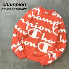 美品 USA規格 champion reverse weave 総柄 青単復刻